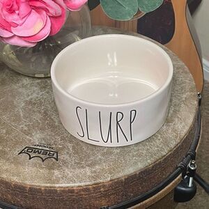 Brand New Rae Dunn Farmhouse Ceramic Funny Graphic Dog Cat Pet Bowl Pet